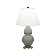 Matte Smokey Taupe Small Double Gourd Accent Lamp