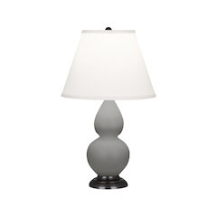 Matte Smokey Taupe Small Double Gourd Accent Lamp