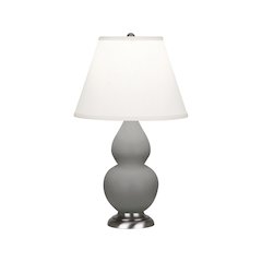 Matte Smokey Taupe Small Double Gourd Accent Lamp