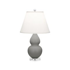 Matte Smokey Taupe Small Double Gourd Accent Lamp