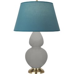 Matte Smokey Taupe Double Gourd Table Lamp