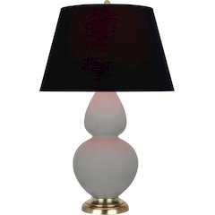 Matte Smokey Taupe Double Gourd Table Lamp