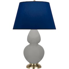 Matte Smokey Taupe Double Gourd Table Lamp