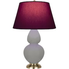Matte Smokey Taupe Double Gourd Table Lamp