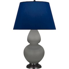 Matte Smokey Taupe Double Gourd Table Lamp