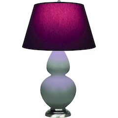 Matte Smokey Taupe Double Gourd Table Lamp