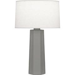 Matte Smokey Taupe Mason Table Lamp in Matte Smoky Taupe Glazed Ceramic Color