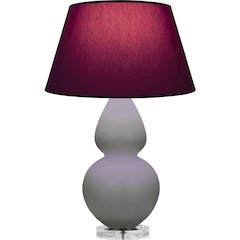 Matte Smokey Taupe Double Gourd Table Lamp