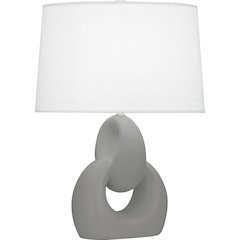 Matte Smokey Taupe Fusion Table Lamp in Matte Smokey Taupe Glazed Ceramic Color