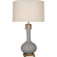 Matte Smokey Taupe Athena Table Lamp in Matte Smokey Taupe Glazed Ceramic Color