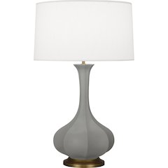 Matte Smokey Taupe Pike Table Lamp in Matte Smoky Taupe Glazed Ceramic Color
