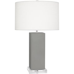Matte Smokey Taupe Harvey Table Lamp in Matte Smokey Taupe Glazed Ceramic Color