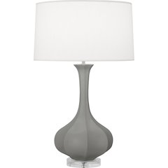Matte Smokey Taupe Pike Table Lamp in Mattesmoky Taupe Glazed Ceramic Color