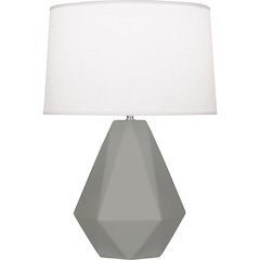 Matte Smokey Taupe Delta Table Lamp in Matte Smoky Taupe Glazed Ceramic Color