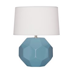 Steel Blue Franklin Accent Lamp in Steel Blue Glazed Ceramic Color