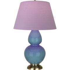 Steel Blue Double Gourd Table Lamp in Steel Blue Glazed Ceramic Color