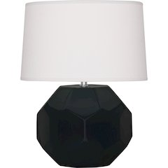 Obsidian Franklin Accent Lamp in Obsidian Glazed Ceramic Color