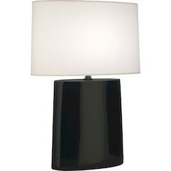 Obsidian Victor Table Lamp in Obsidian Glazed Ceramic Color