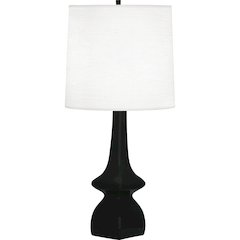 Obsidian Jasmine Table Lamp in Obsidian Glazed Ceramic Color