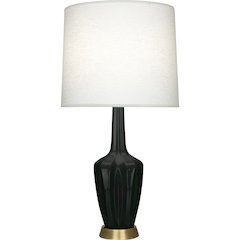 Obsidian Emma Table Lamp in Obsidian Glazed Ceramic Color