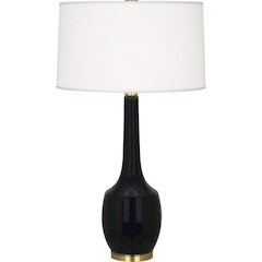 Obsidian Delilah Table Lamp in Obsidian Glazed Ceramic Color