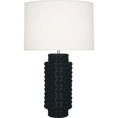 Obsidian Dolly Table Lamp in Obsidian Glazed Textured Ceramic Color