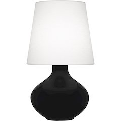 Obsidian June Table Lamp in Obsidian Glazed Ceramic Color