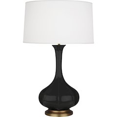Obsidian Pike Table Lamp in Obsidian Glazed Ceramic Color