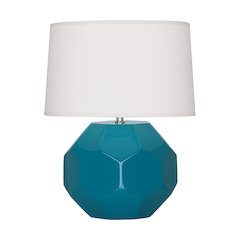 Peacock Franklin Accent Lamp in Peacock Glazed Ceramic Color