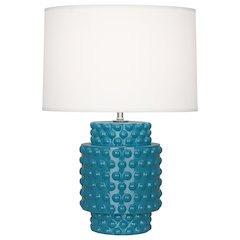 Peacock Dolly Accent Lamp in Peacock Glazed Textured Ceramic Color