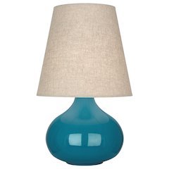 Peacock June Accent Lamp in Peacock Glazed Ceramic Color