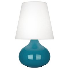 Peacock June Accent Lamp in Peacock Glazed Ceramic Color