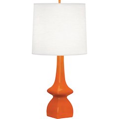 Pumpkin Jasmine Table Lamp in Pumpkin Glazed Ceramic Color