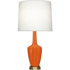 Pumpkin Emma Accent Lamp in Pumpkin Glazed Ceramic Color
