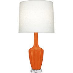 Pumpkin Emma Table Lamp in Pumpkin Glazed Ceramic Color