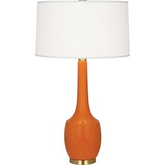 Pumpkin Delilah Table Lamp in Pumpkin Glazed Ceramic Color