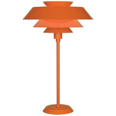 Pierce Table Lamp in Pumpkin Gloss Powder Coat Color