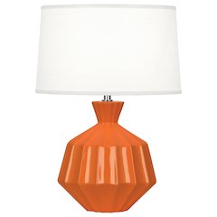 Pumpkin Orion Accent Lamp in Pumpkin Glazed Ceramic Color