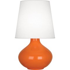 Pumpkin June Table Lamp in Pumkin Glazed Ceramic Color