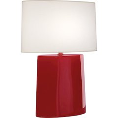Ruby Red Victor Table Lamp in Ruby Red Glazed Ceramic Color