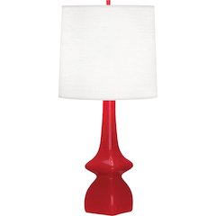 Ruby Red Jasmine Table Lamp in Ruby Red Glazed Ceramic Color