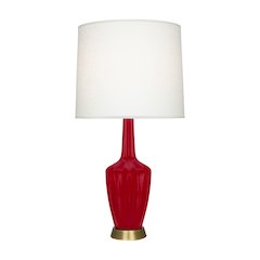 Ruby Red Emma Accent Lamp in Ruby Red Glazed Ceramic Color