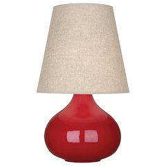Ruby Red June Accent Lamp in Ruby Red Glazed Ceramic Color