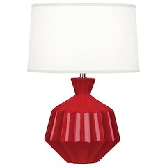 Ruby Red Orion Accent Lamp in Ruby Red Glazed Ceramic Color