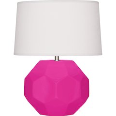 Razzle Rose Franklin Accent Lamp in Razzle Rose Glazed Ceramic Color