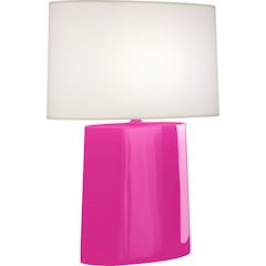 Razzle Rose Victor Table Lamp in Razzle Rose Glazed Ceramic Color