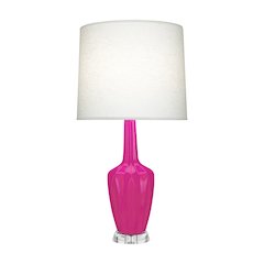 Razzle Rose Emma Accent Lamp in Razzle Rose Glazed Ceramic Color