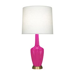 Razzle Rose Emma Accent Lamp in Razzle Rose Glazed Ceramic Color