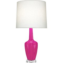 Razzle Rose Emma Table Lamp in Razzle Rose Glazed Ceramic Color
