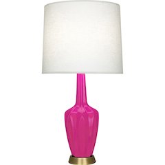 Razzle Rose Emma Table Lamp in Razzle Rose Glazed Ceramic Color